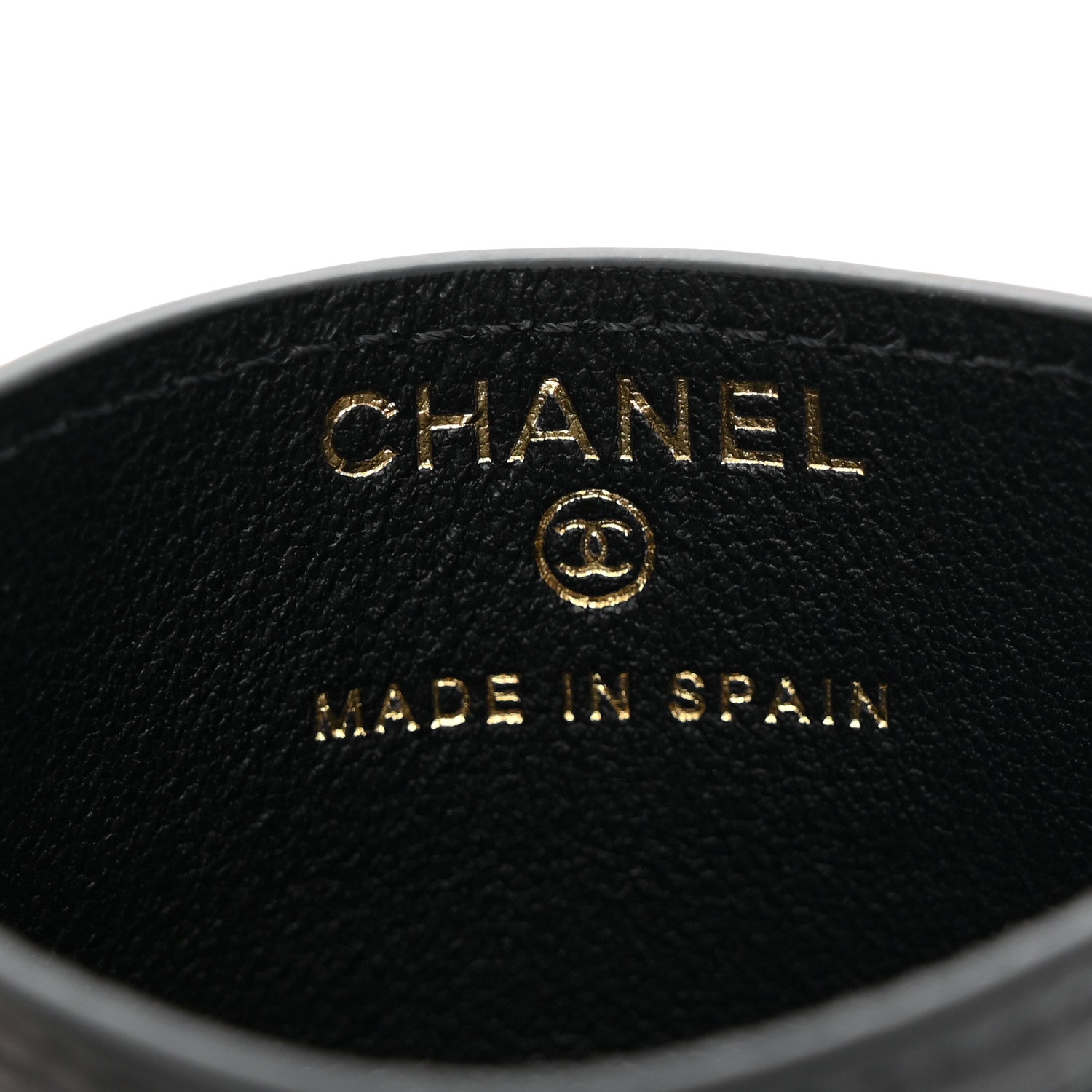 Chanel Calfskin Lizard Embossed Card Holder Black 6 of 8