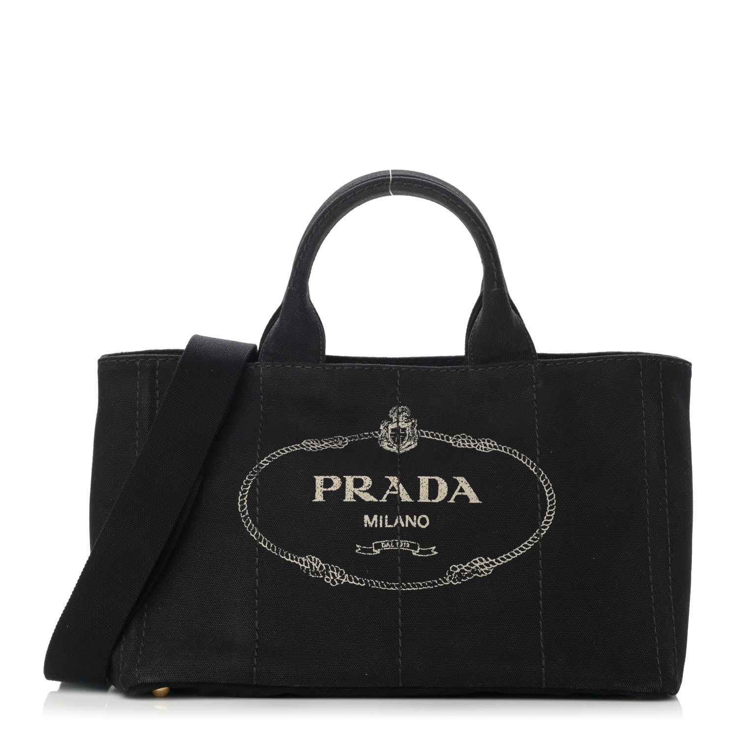 Prada Canapa Logo Tote Black 1 of 12
