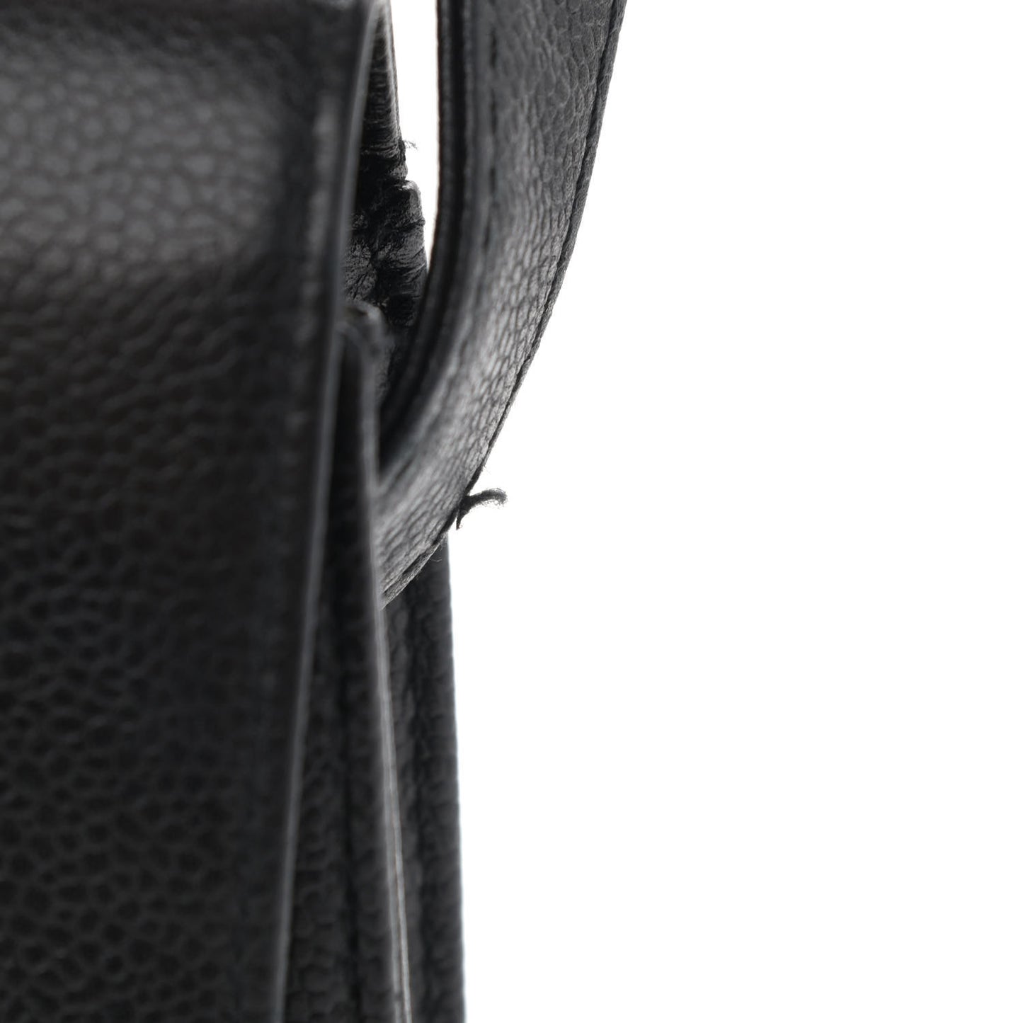 Caviar Flap Shoulder Bag Black