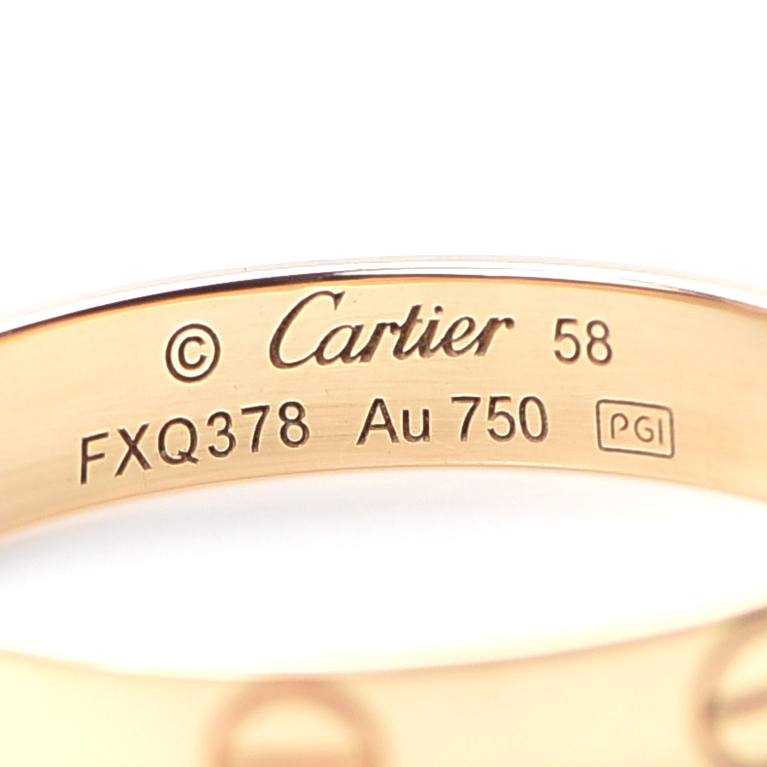 Cartier 18K Yellow Gold 3.5mm LOVE Wedding Band Ring 58 8.25 4 of 6