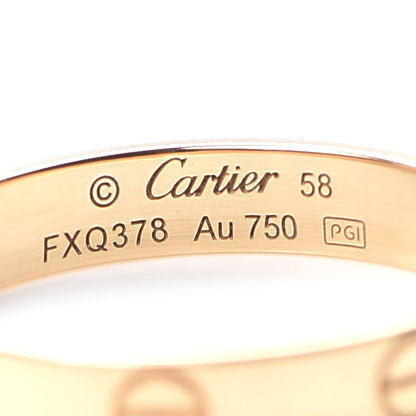 Cartier 18K Yellow Gold 3.5mm LOVE Wedding Band Ring 58 8.25 4 of 6