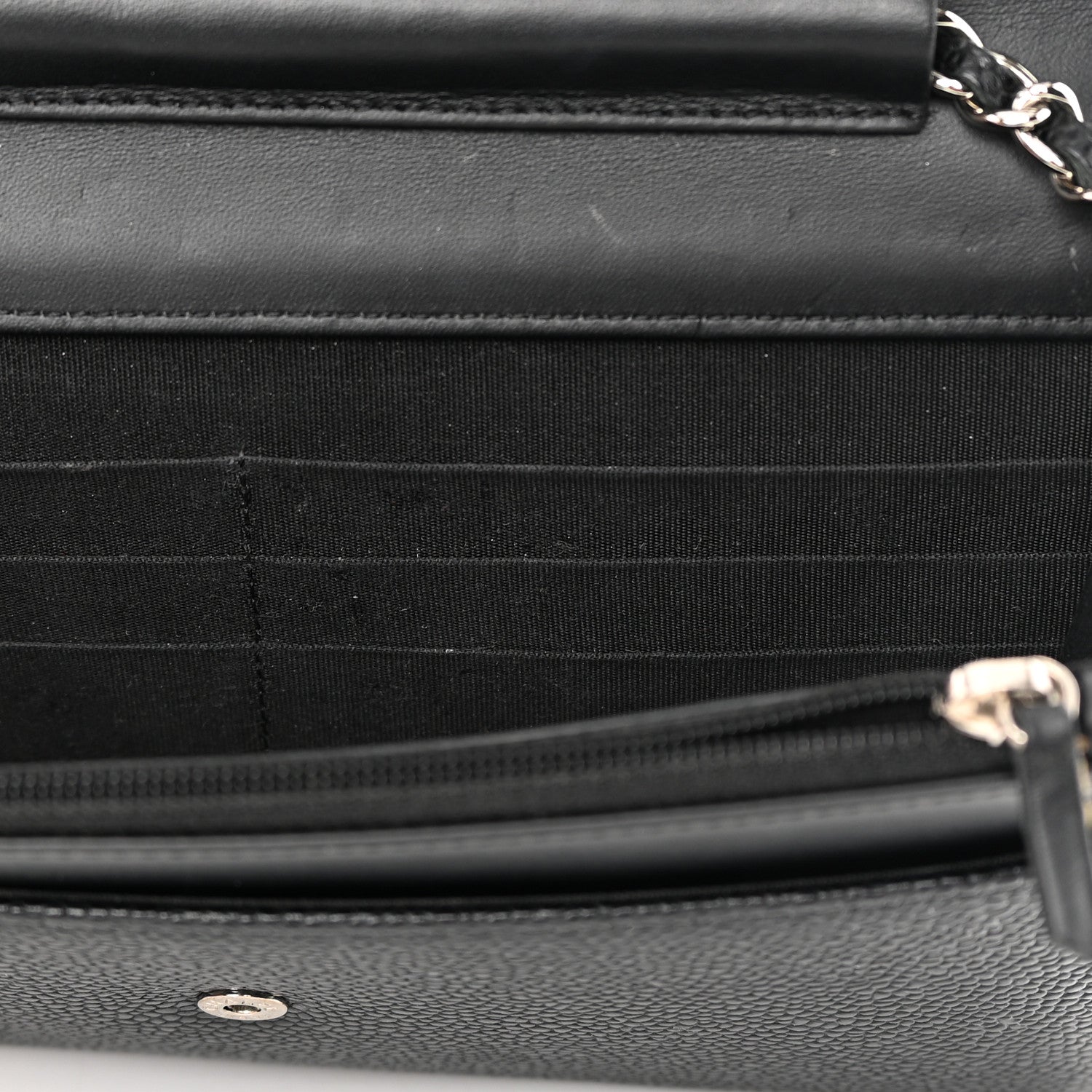 Chanel Caviar Timeless CC Wallet on Chain WOC Black 6 of 17