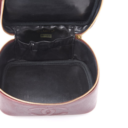 Chanel Caviar Vanity Cosmetic Case Burgundy 5 of 18