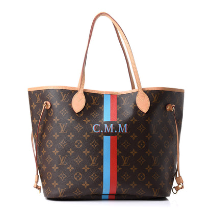 Louis Vuitton Monogram My LV Heritage Neverfull MM Blue Clair Rouge 1 of 11