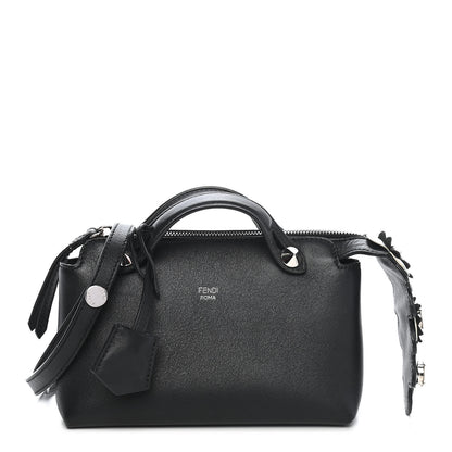 Fendi Vitello Dolce Crystal Flowerland Croc Tail Mini By The Way Boston Bag Black 1 of 8