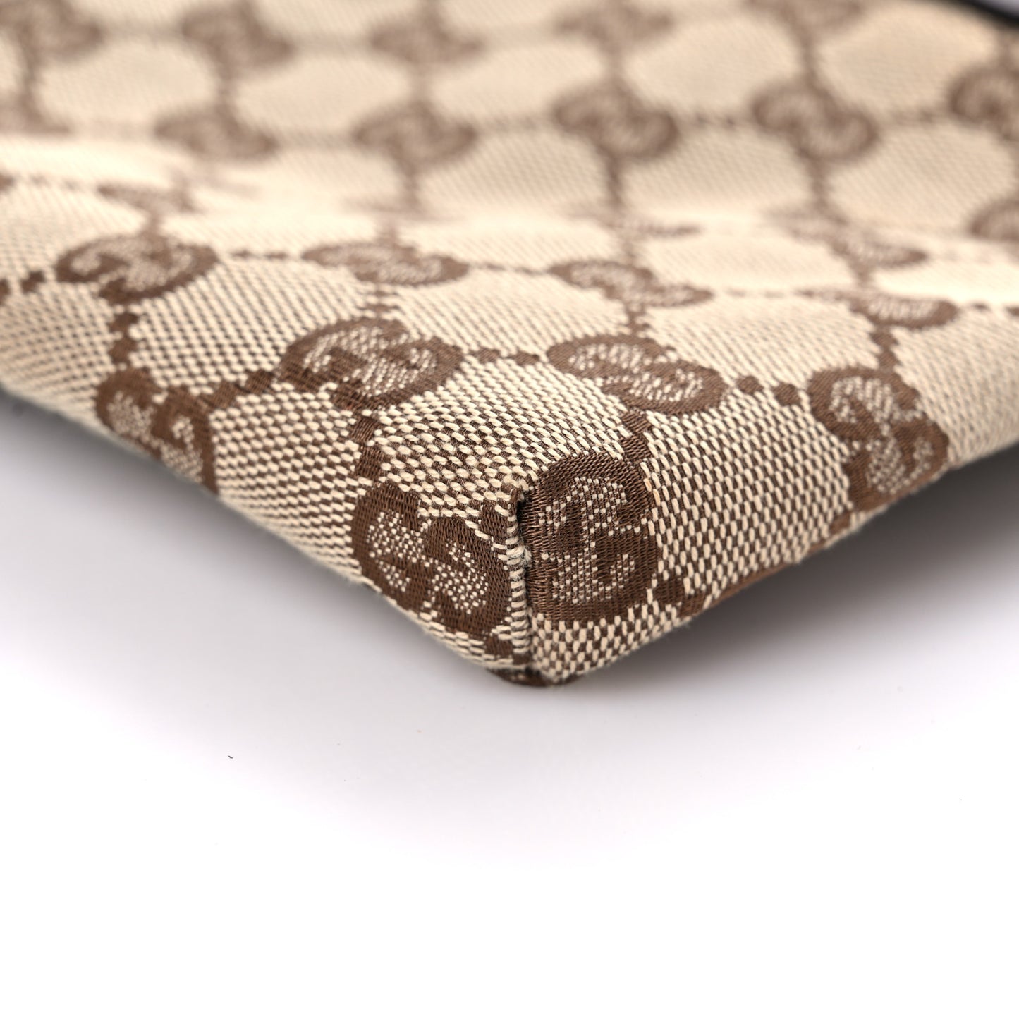 GG Monogram Double Pocket Belt Bag Dark Brown