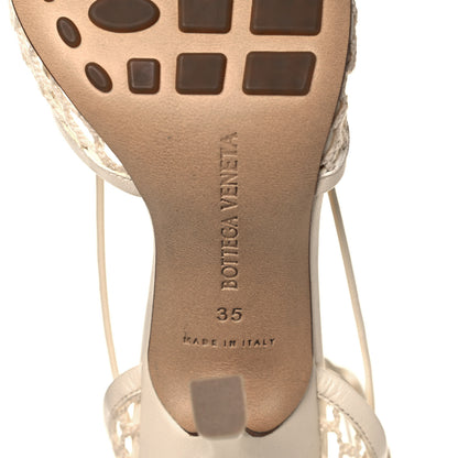 Bottega Veneta Mesh Nappa Stretch Ankle Tie Sandals 35 Toile 10 of 14