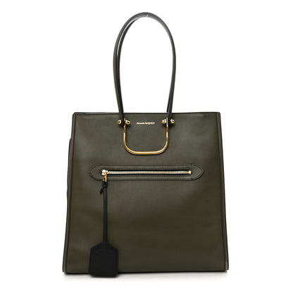 Alexander McQueen Calfskin The Tall Story Shoulder Bag Khaki 1 of 12