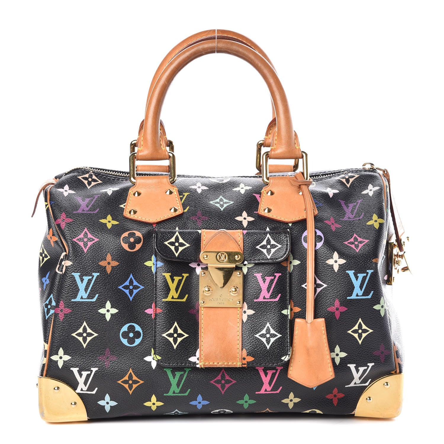 Louis Vuitton Monogram Multicolor Speedy 30 Black 1 of 17