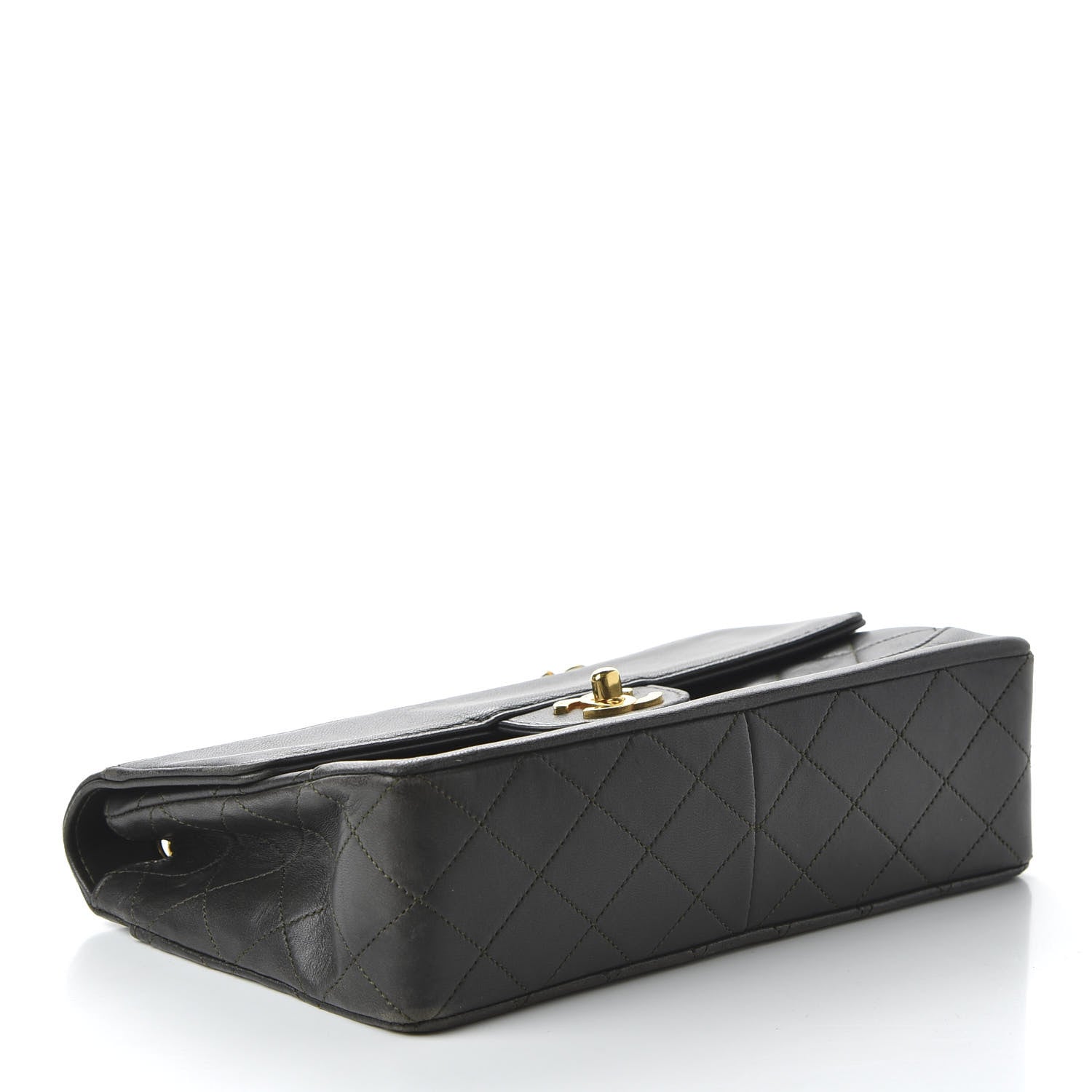 Chanel Lambskin Quilted Small Single Flap Dark Grey 4 of 11