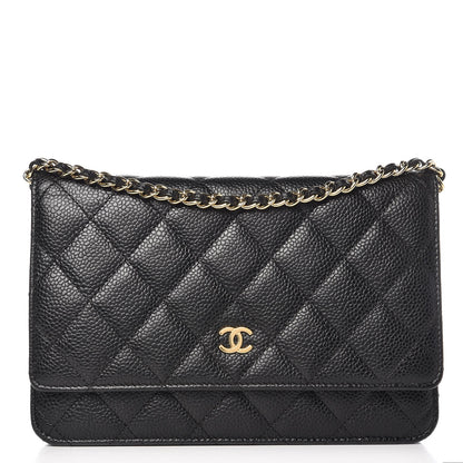 Chanel Caviar Quilted Wallet On Chain WOC Black 1 of 8