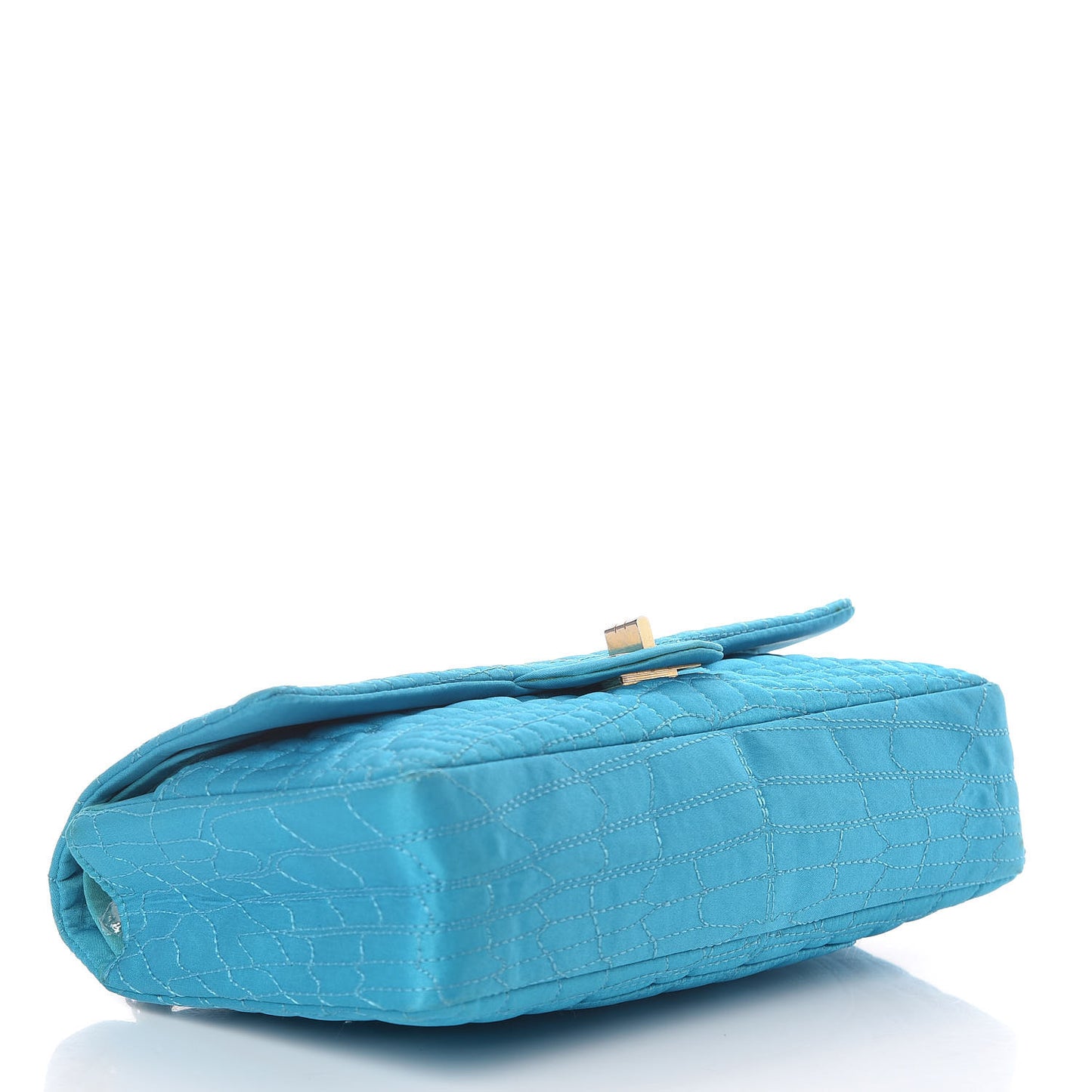 Satin Coco's Croc 2.55 Reissue 225 Flap Turquoise