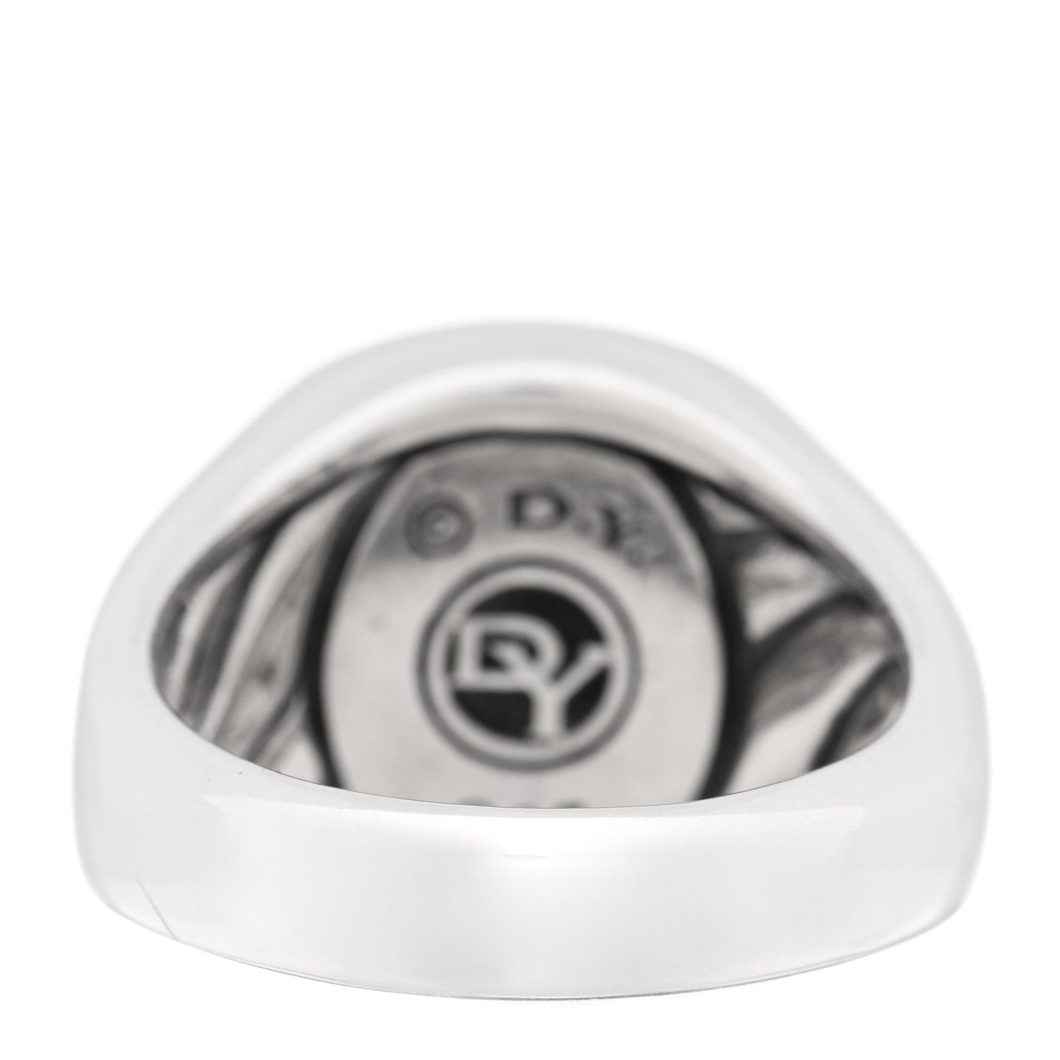 David Yurman Sterling Silver Black Onyx Signet Ring 57 8 4 of 5