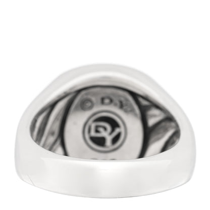 David Yurman Sterling Silver Black Onyx Signet Ring 57 8 4 of 5