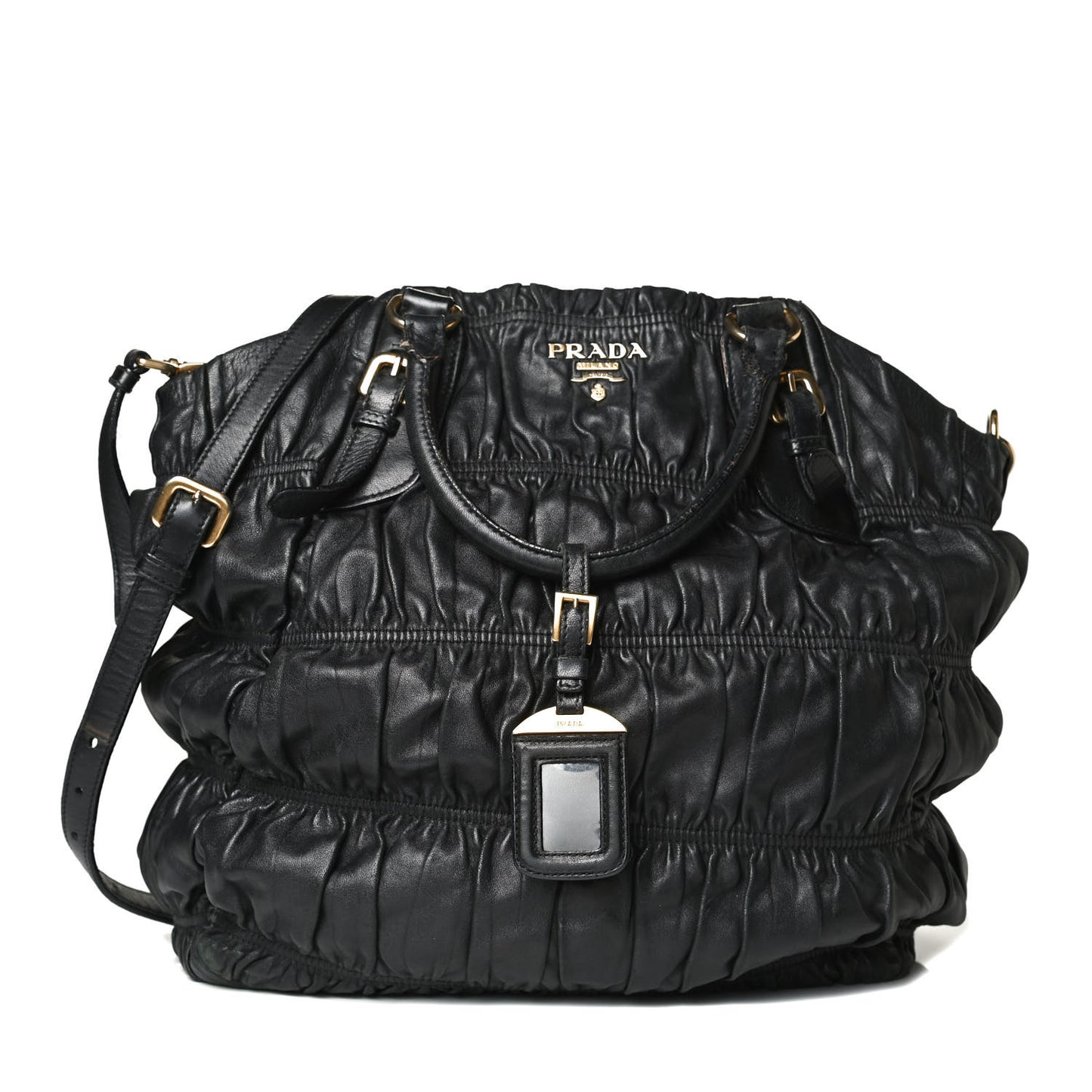 Nappa Gaufre Tote Black