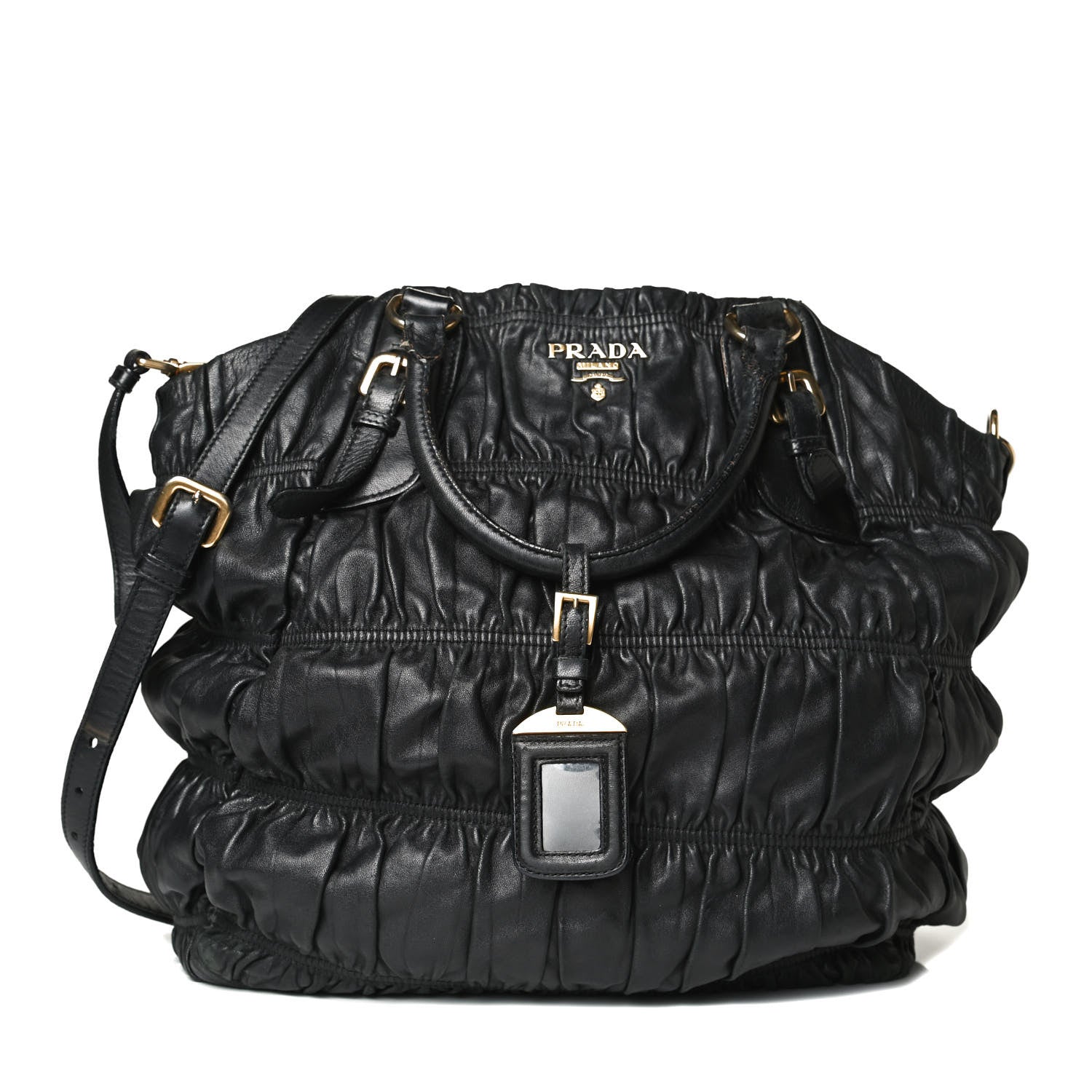 Prada Nappa Gaufre Tote Black 1 of 15