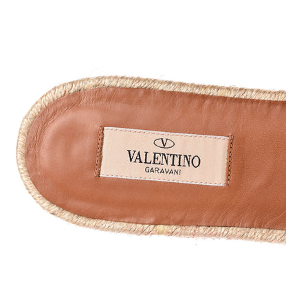Valentino Garavani Suede Tropical Bow Espadrille Flat Slide Sandals 41 Rosso Valentino 7 of 10