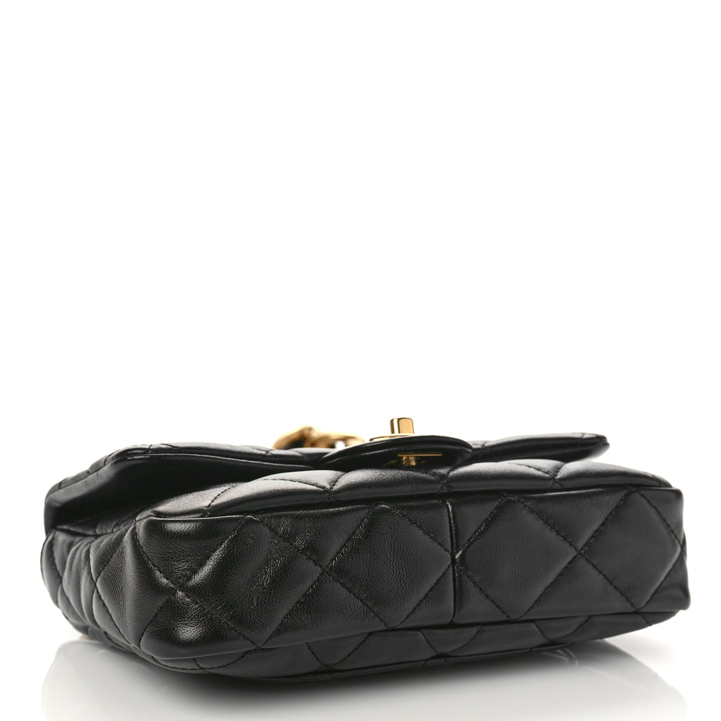 Lambskin Quilted Small Funky Town Flap Black