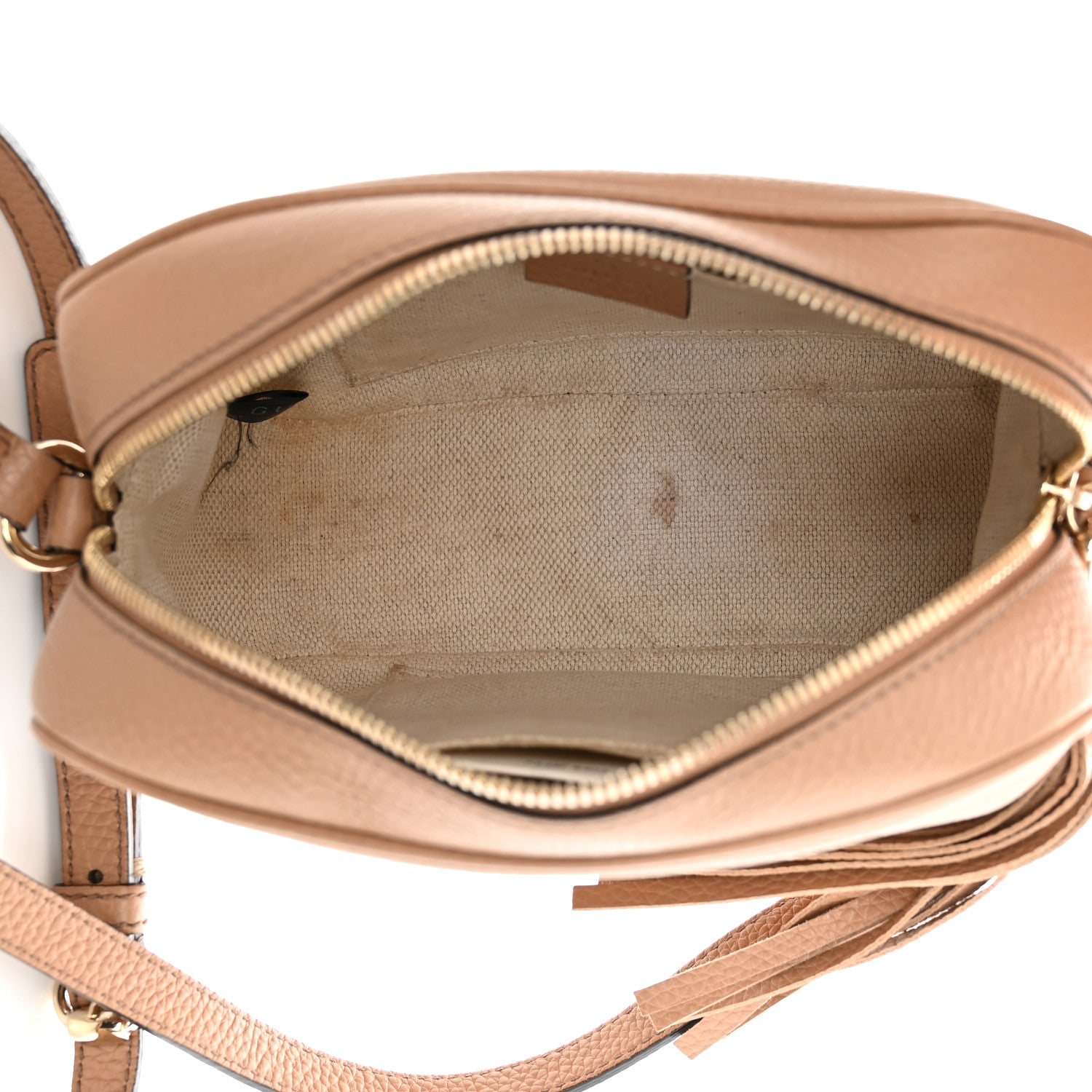Gucci Pebbled Calfskin Small Soho Disco Bag Camelia 4 of 10