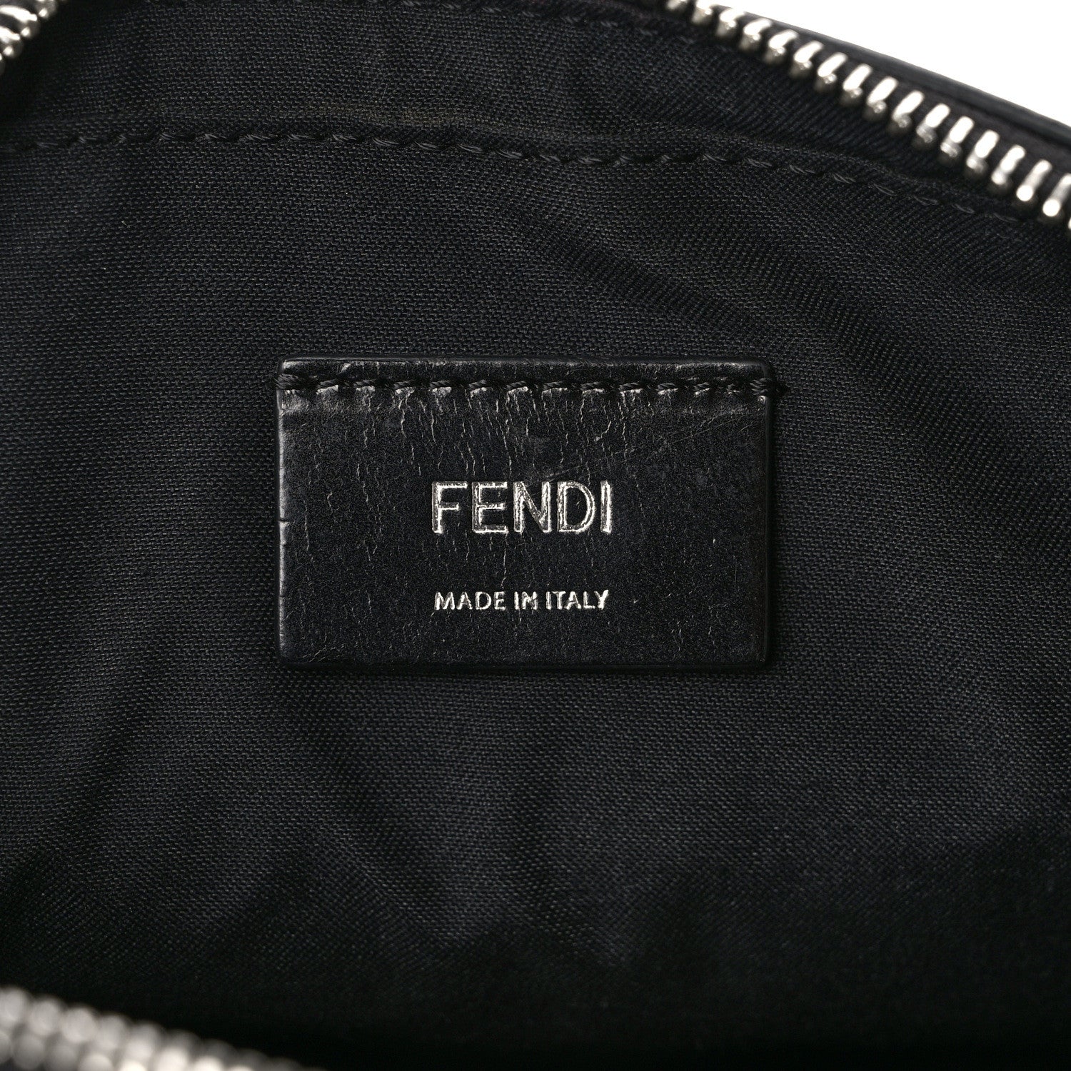 Fendi Glazed Fabric Vitello Liberty FF 1974 Diagonal Camera Case Tobacco Rosso Black 7 of 10