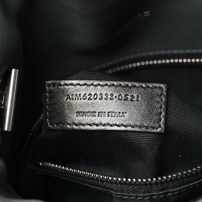 Saint Laurent Lambskin Quilted Toy Loulou Puffer Monogram Chain Satchel Storm 7 of 10