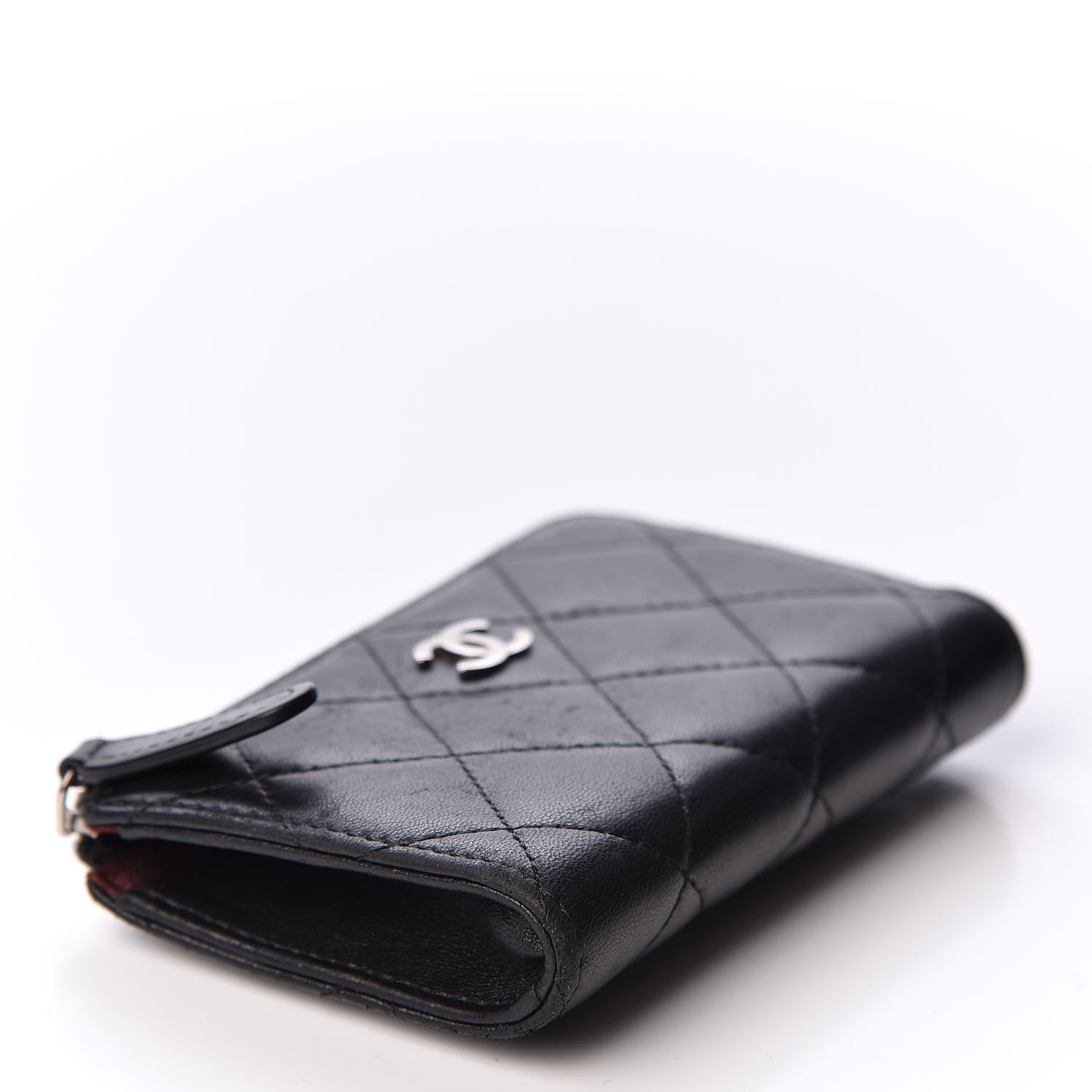 Chanel Lambskin Quilted Key Holder Case Black 3 of 9