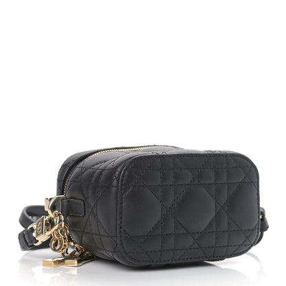 Christian Dior Lambskin Cannage Micro Lady Dior Vanity Case Black 4 of 8