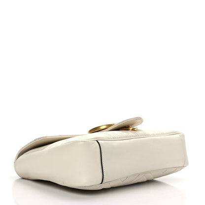 Gucci Calfskin Matelasse Medium GG Marmont Shoulder Bag White 4 of 9
