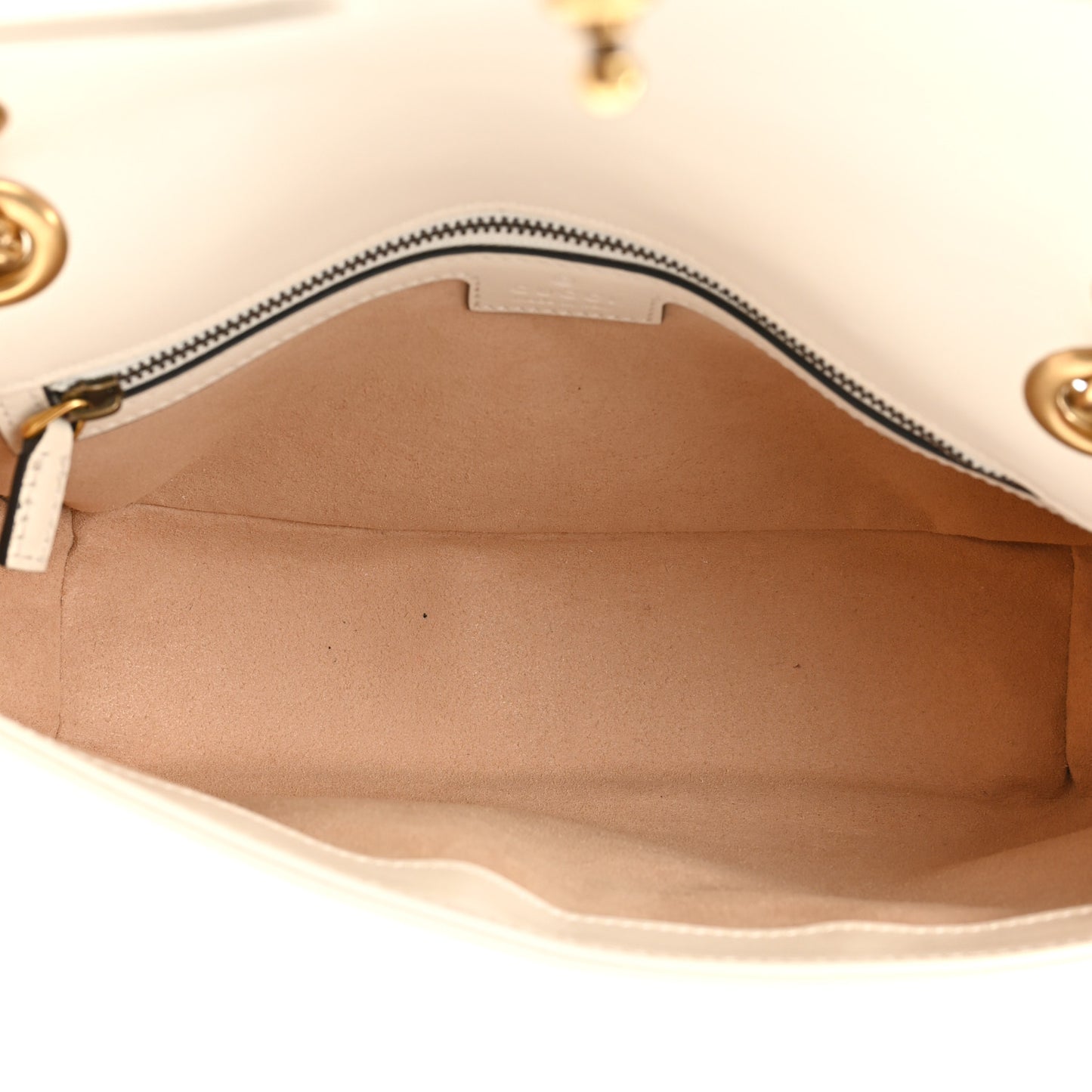 Calfskin Matelasse Small GG Marmont Shoulder Bag White