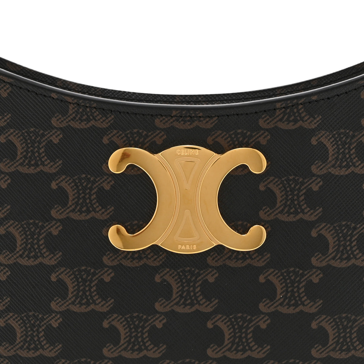 Triomphe Canvas Calfskin Medium Tilly Triomphe Shoulder Bag Tan