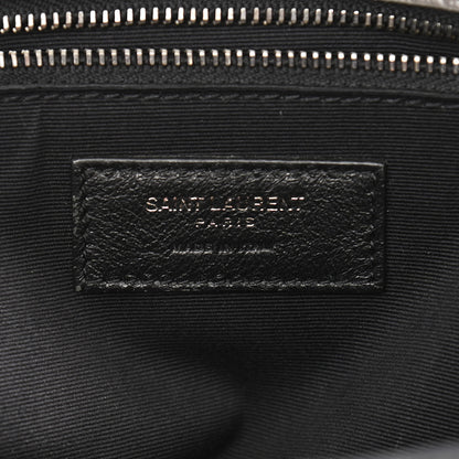 Saint Laurent Crinkled Calfskin Matelasse Monogram Large Niki Chain Satchel Fog 6 of 10