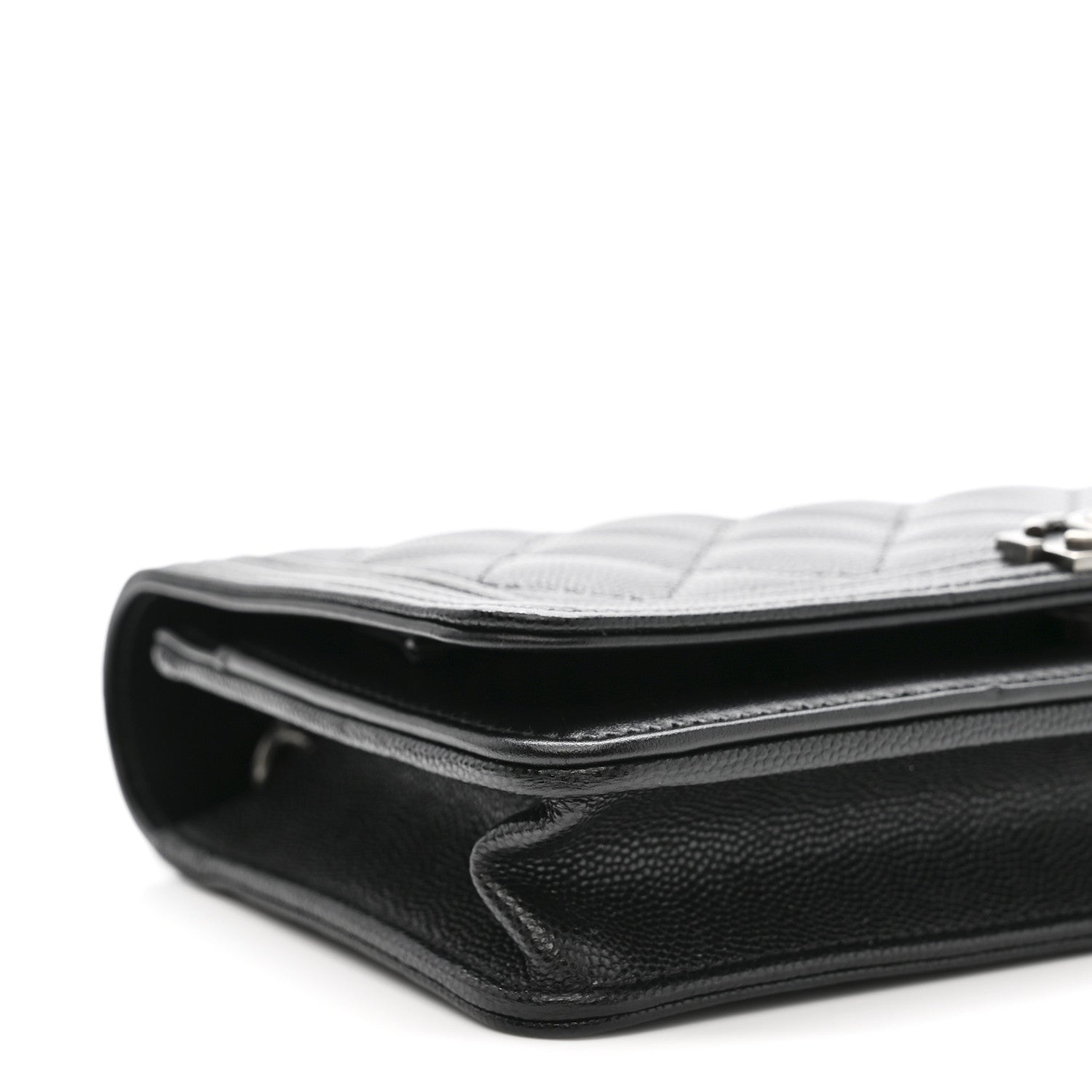 Chanel Caviar Quilted Boy Wallet On Chain WOC Black 10 of 12