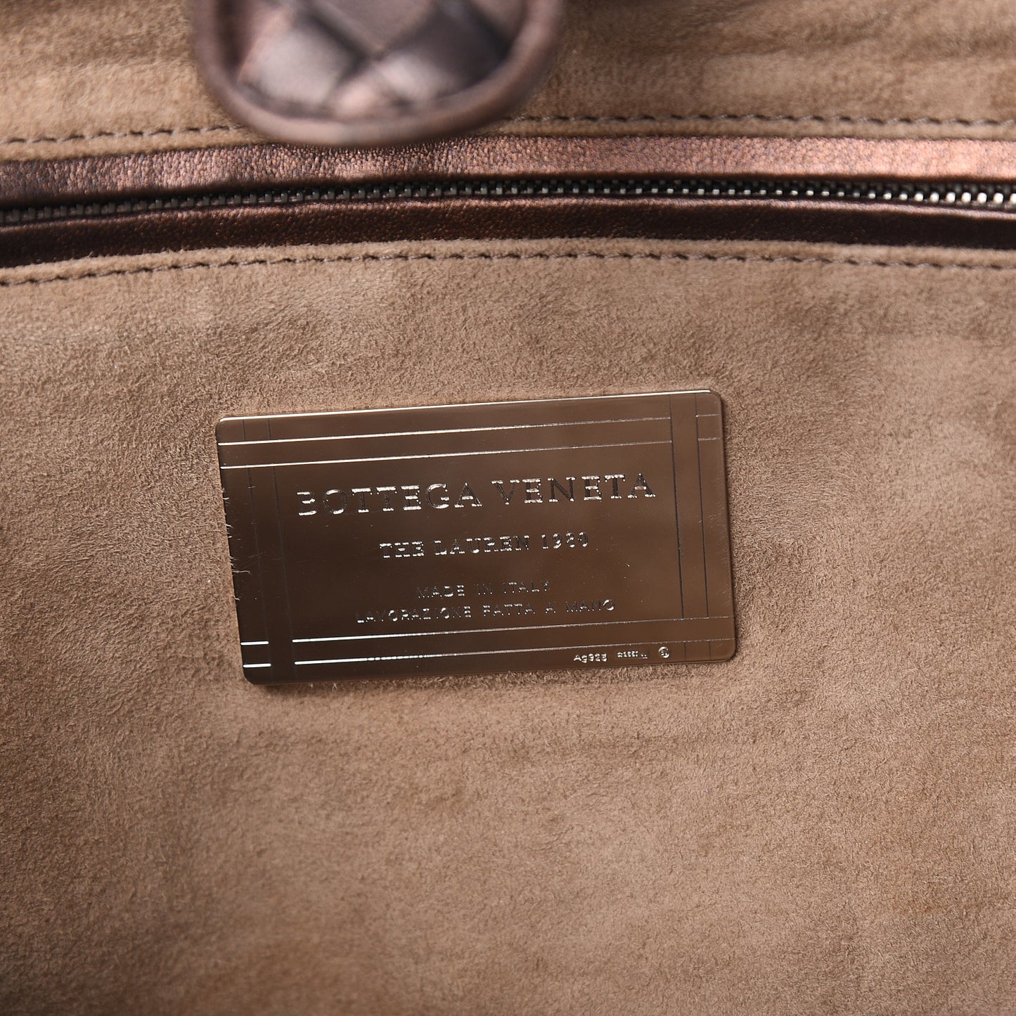 Nappa Intrecciato The Lauren 1980 Clutch Dark Bronze