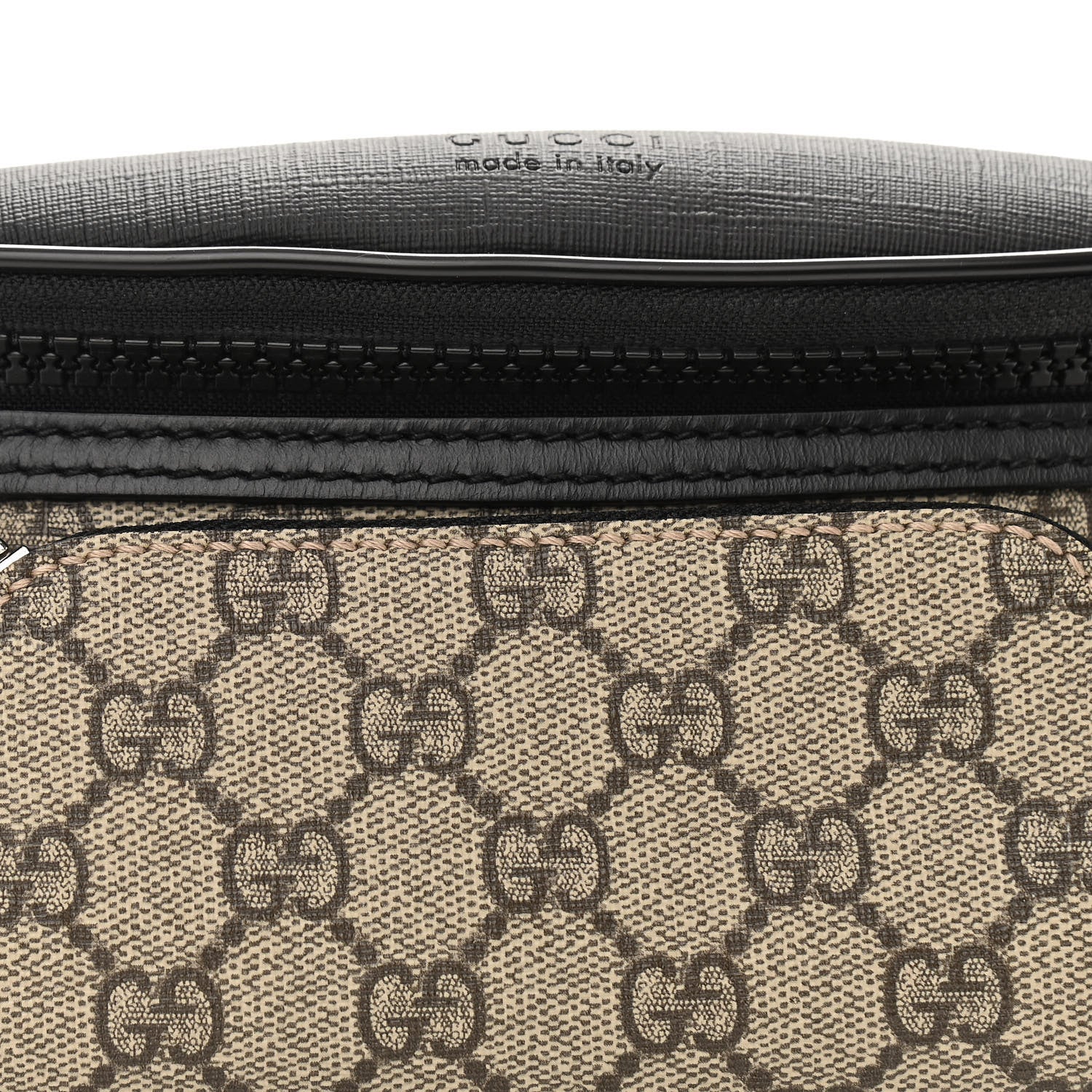 Gucci GG Supreme Monogram Belt Bag Black 9 of 11