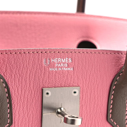 Hermes Chevre Mysore Horseshoe Birkin 30 Rose Confetti Etoupe 5 of 11