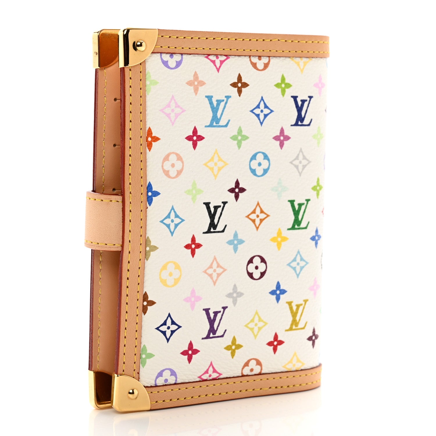 Louis Vuitton Monogram Multicolor Small Ring Agenda Cover White 3 of 6
