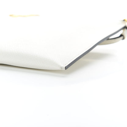 Prada Saffiano Small Flat Pouch Talco 9 of 9