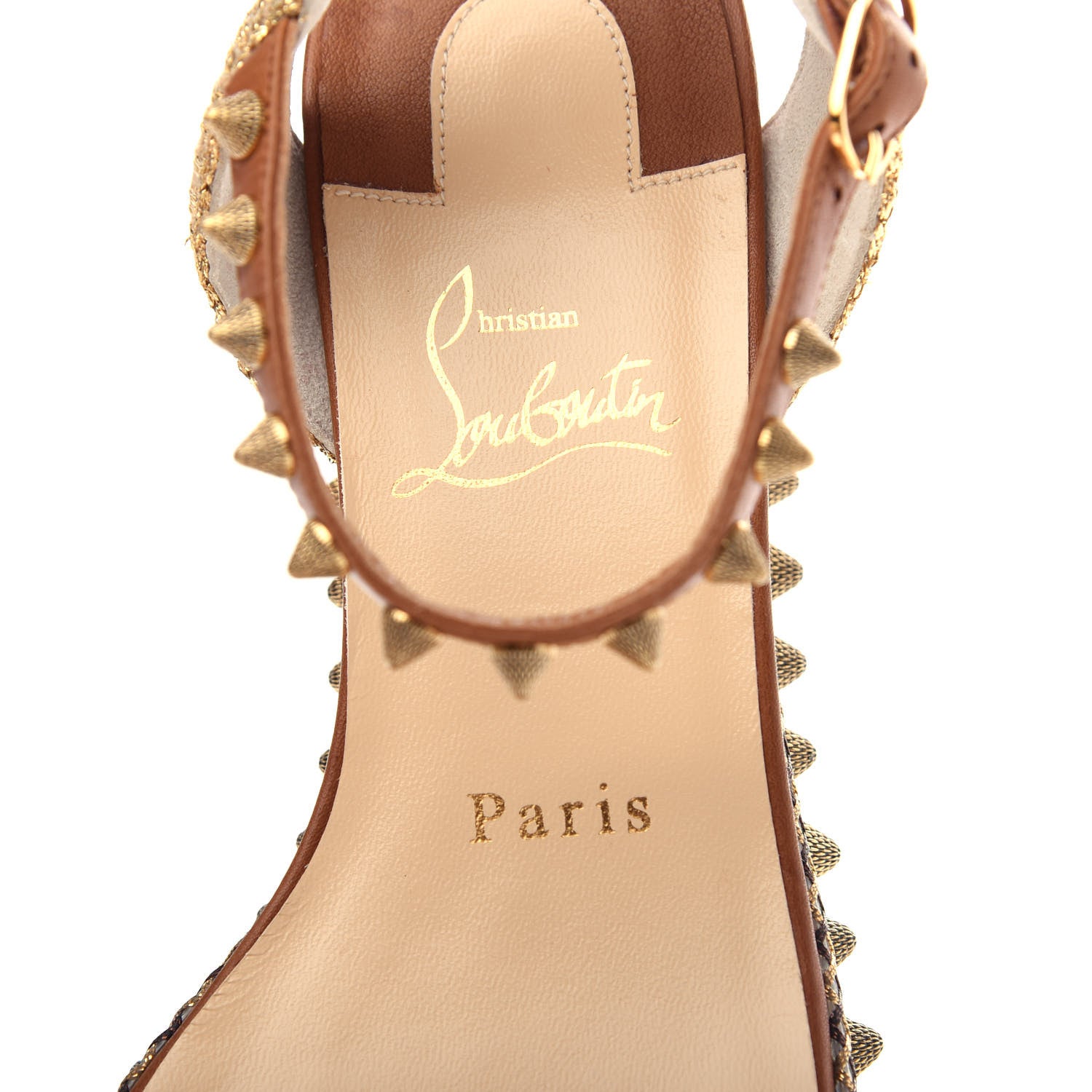 Christian Louboutin Calfskin Cordorella 60 Platform Sandals 37 Version Cuoio 8 of 10