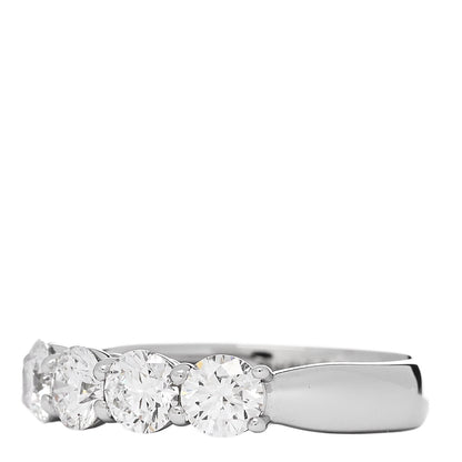 Parker & West by FASHIONPHILE Platinum Diamond 1.58ct Half Eternity Band Ring  53 6.25 3 of 9