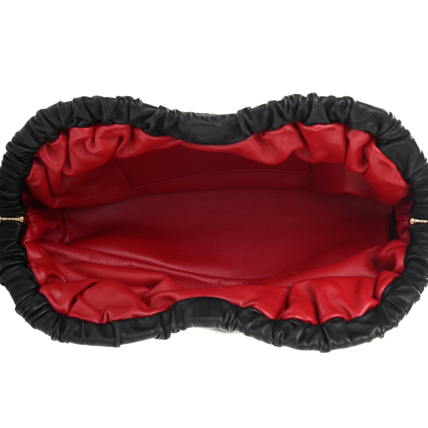 Lambskin Cloud Clutch Black Flamma