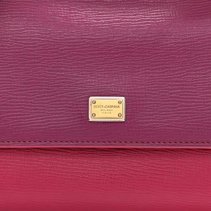 Dolce & Gabbana Dauphine Small Tricolor Miss Sicily Satchel Pink 8 of 9
