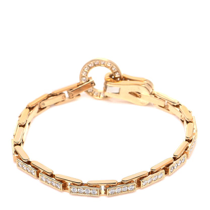 Cartier 18K Yellow Gold Diamond Agrafe Link Bracelet 5 of 7