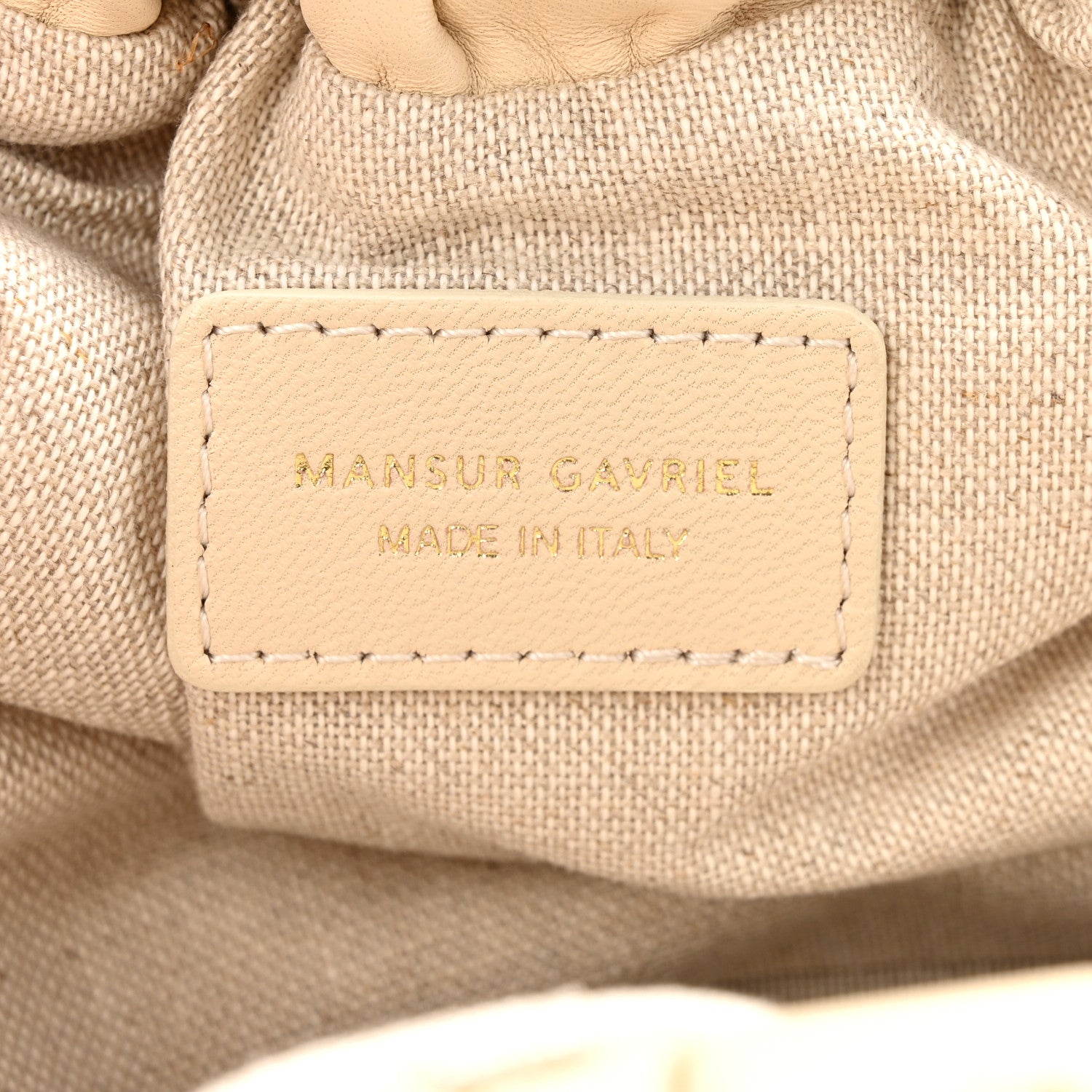 Mansur Gavriel Raffia Lambskin Woven Mini Cloud Clutch Natural Avorio 7 of 14