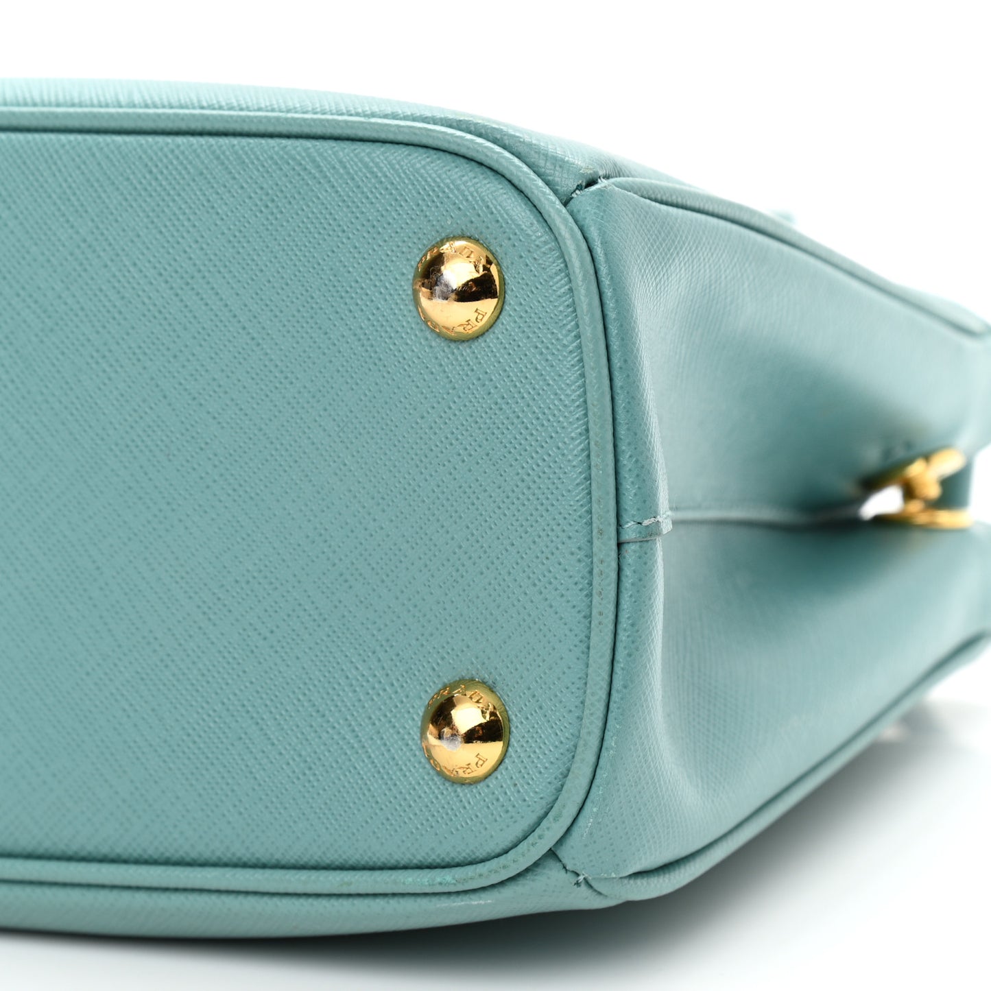 Saffiano Lux Mini Galleria Double Zip Tote Anice