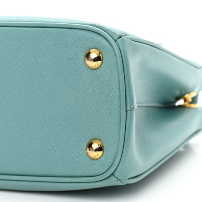 Prada Saffiano Lux Mini Galleria Double Zip Tote Anice 16 of 28