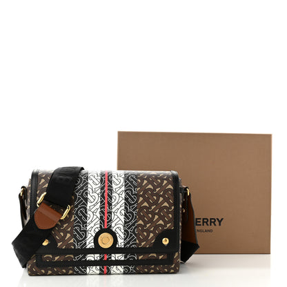 Burberry E-Canvas Monogram Stripe Note Crossbody Bag Bridle Brown 10 of 10
