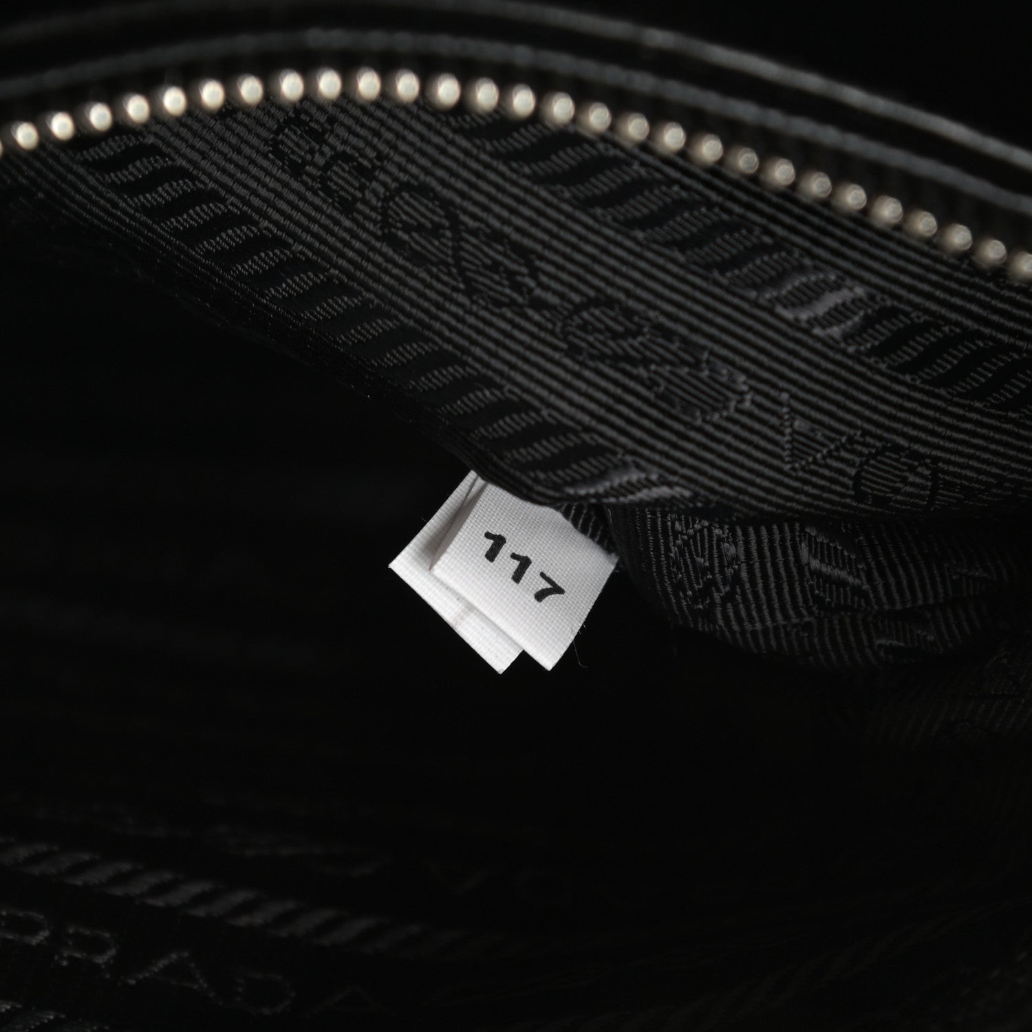 Prada Saffiano Baiadera Striped Medium Galleria Double Zip Tote Caramel Black White 9 of 13