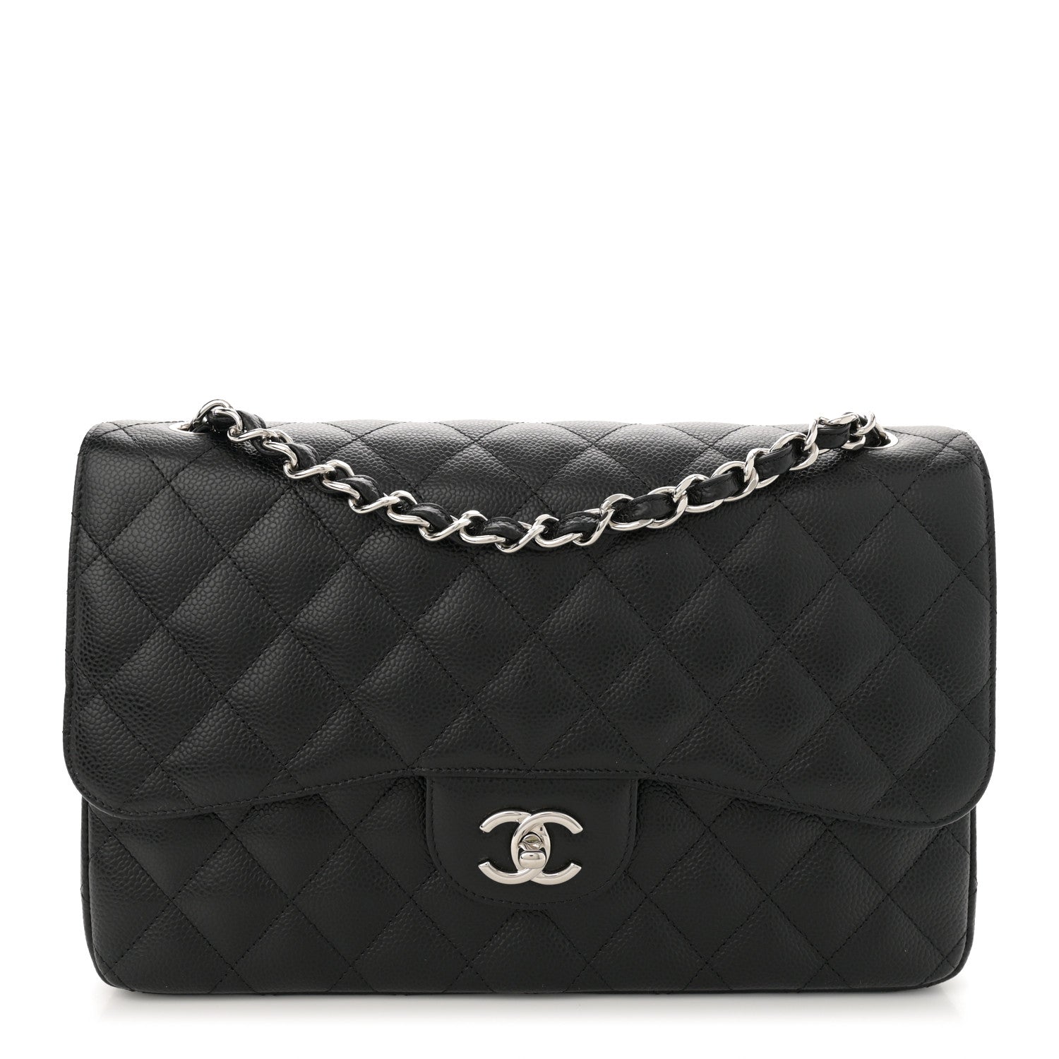Chanel Caviar Quilted Jumbo Double Flap Black 1 of 11