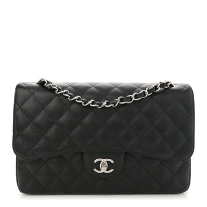 Chanel Caviar Quilted Jumbo Double Flap Black 1 of 11