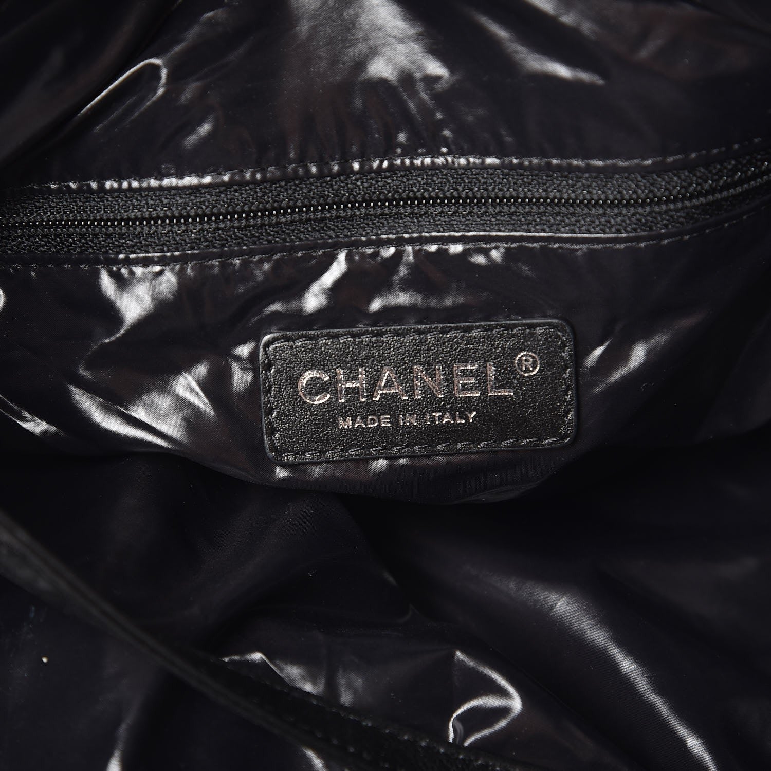 Chanel Wool Calfskin Embroidered Paris Hamburg Drawstring Backpack Navy Blue 6 of 9